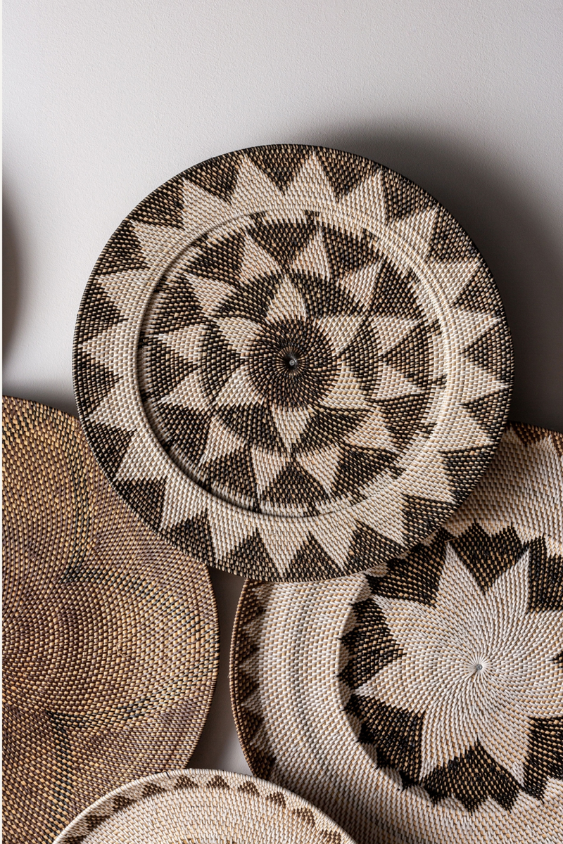 Round Patterned Rattan Wall Decor L | Vical Home Zirba | Woodfurniture.com