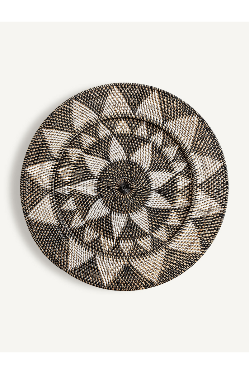 Round Patterned Rattan Wall Decor M | Vical Home Zirba | Woodfurniture.com