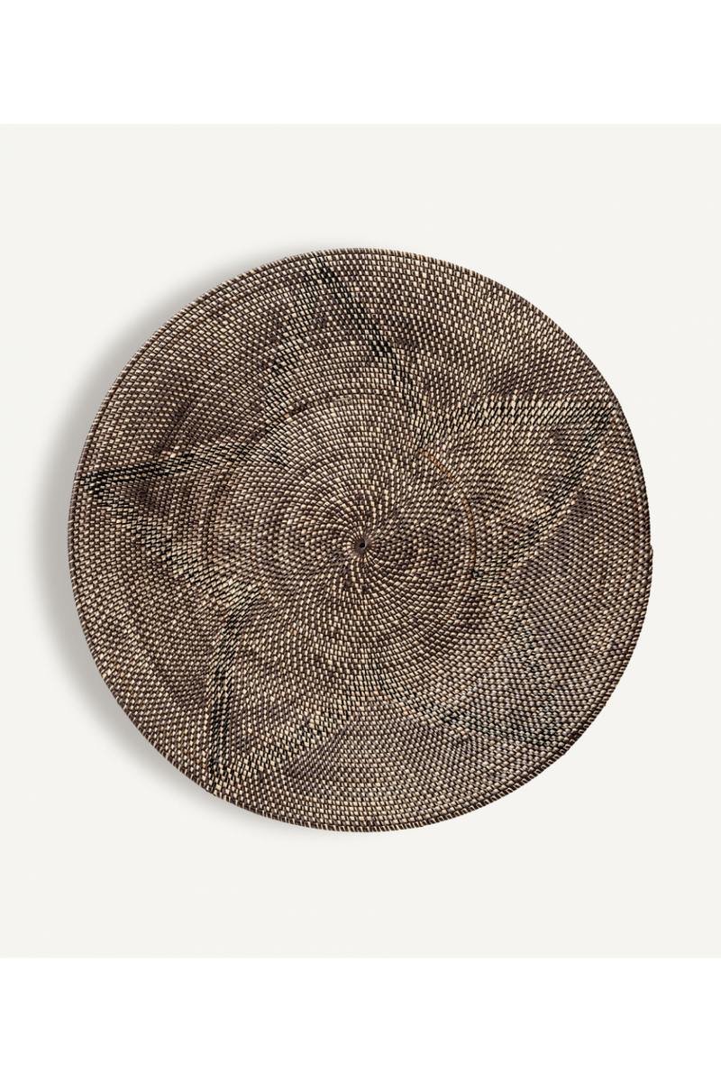 Brown Rattan Round Wall Decor | Vical Home Zirba | Woodfurniture.com