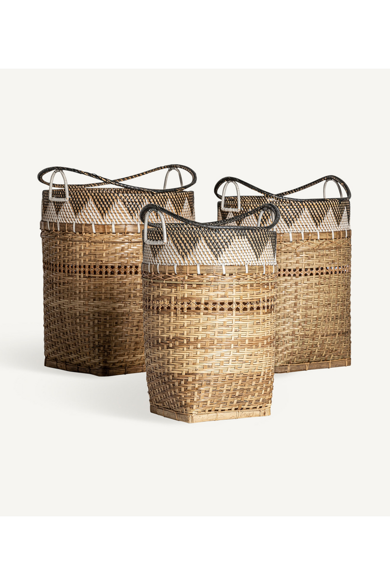 Rattan Stackable Baskets (3) | Vical Home Zirba | Woodfurniture.com