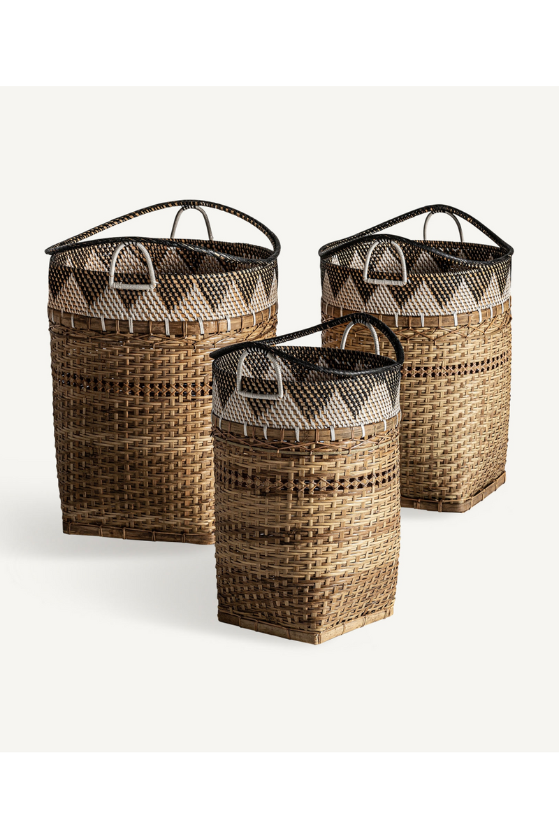 Rattan Stackable Baskets (3) | Vical Home Zirba | Woodfurniture.com