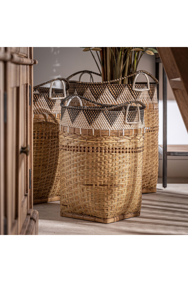 Rattan Stackable Baskets (3) | Vical Home Zirba | Woodfurniture.com