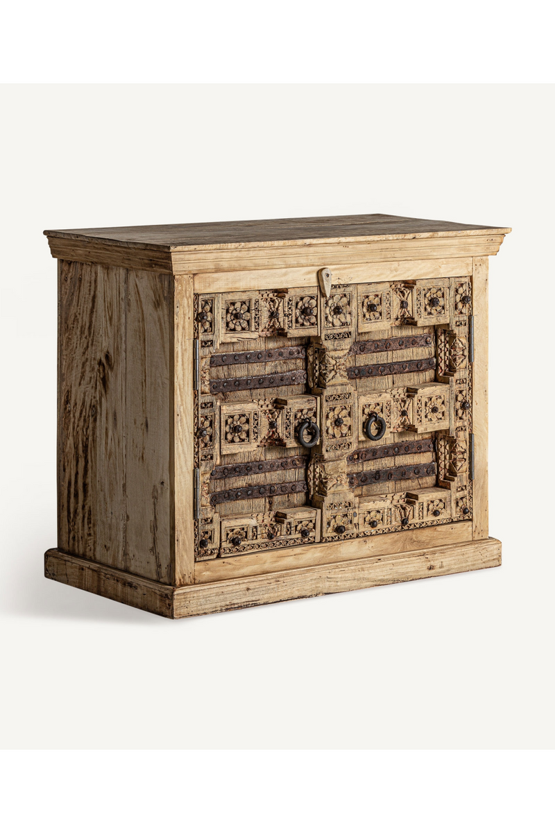 Carved Distressed Wooden Sideboard | Vical Home Phalodi | Oroatrade.com