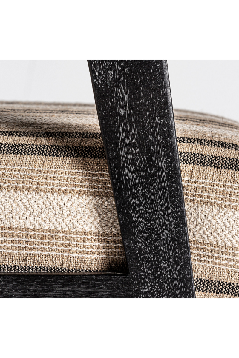 Beige Striped Lounge Armchair | Vical Home Nuk | Woodfurniture.com