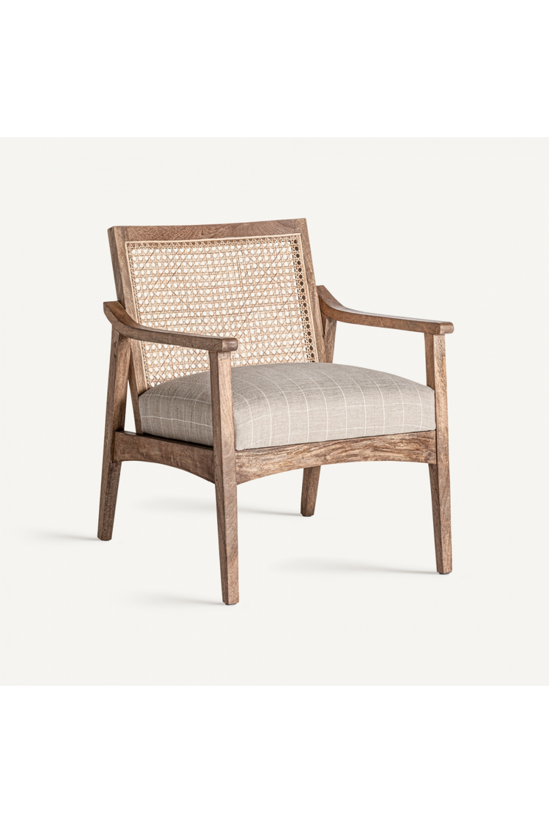 Rattan Cane Back Armchair | Vical Home Valhey | Woodfurniture.com