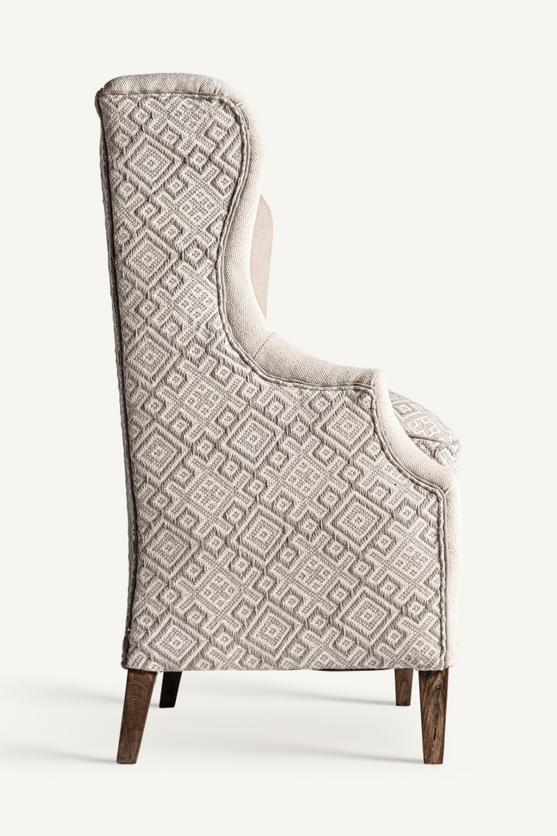 Patterned Beige Bar Sofa | Vical Home Mutzig | Woodfurniture.com