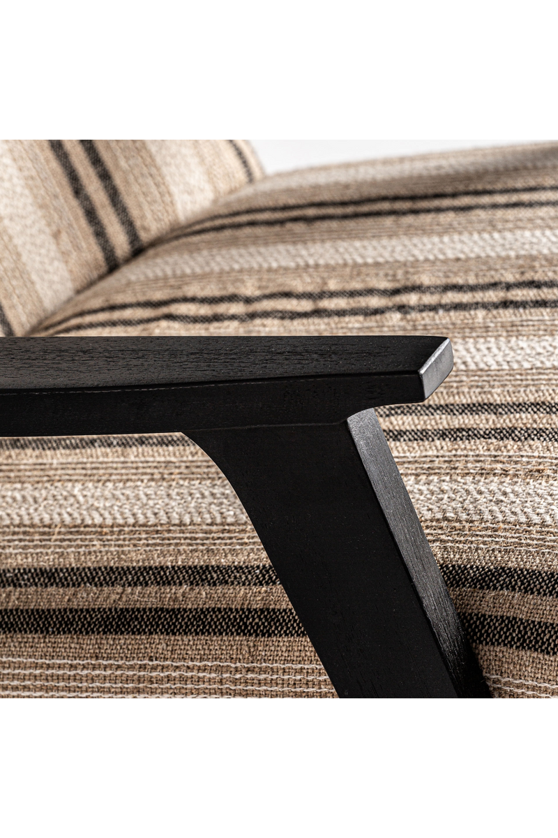 Beige Striped Lounge Armchair | Vical Home Nuk | Woodfurniture.com