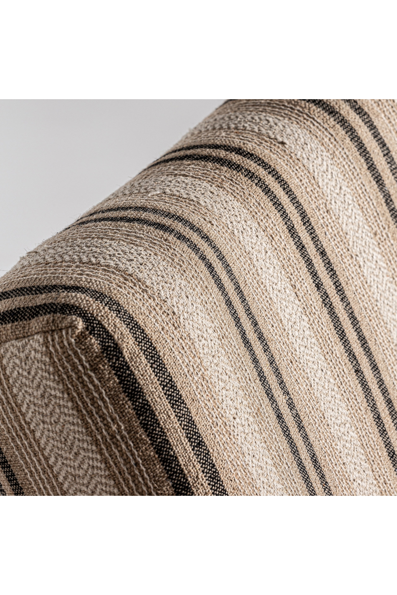 Beige Striped Lounge Armchair | Vical Home Nuk | Woodfurniture.com