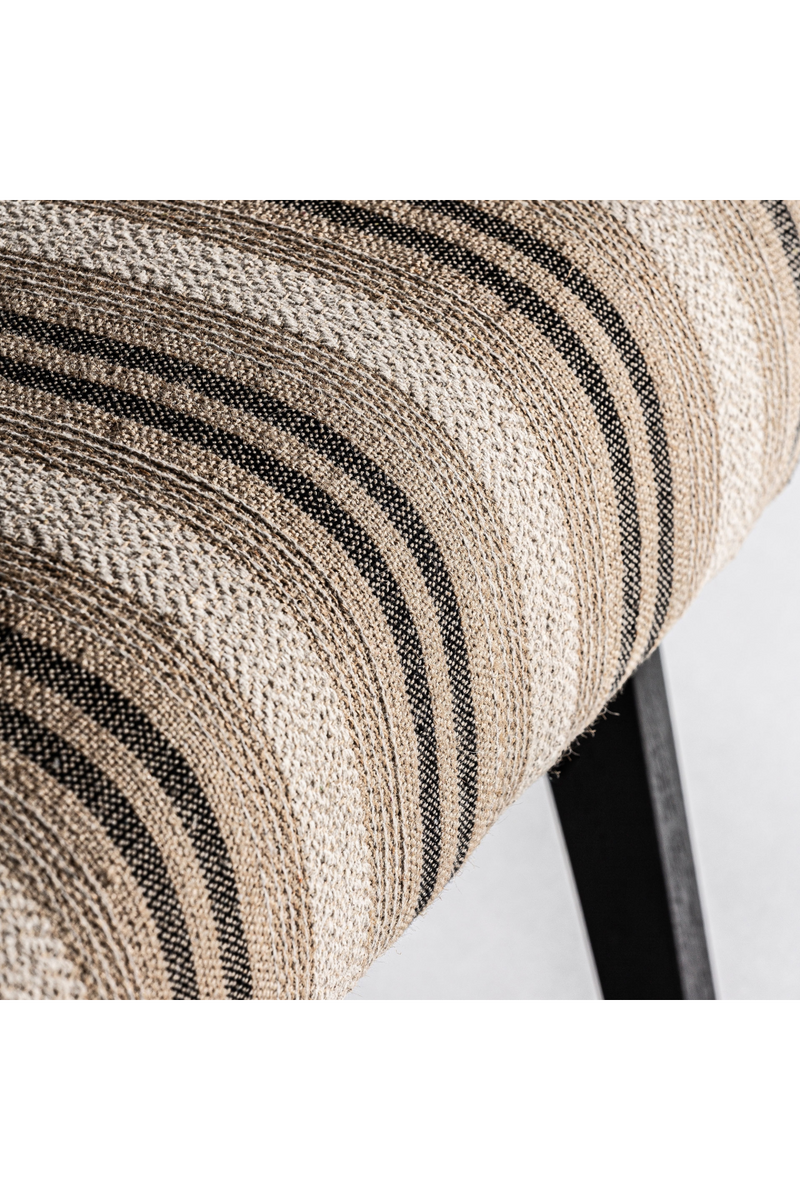 Beige Striped Lounge Armchair | Vical Home Nuk | Woodfurniture.com