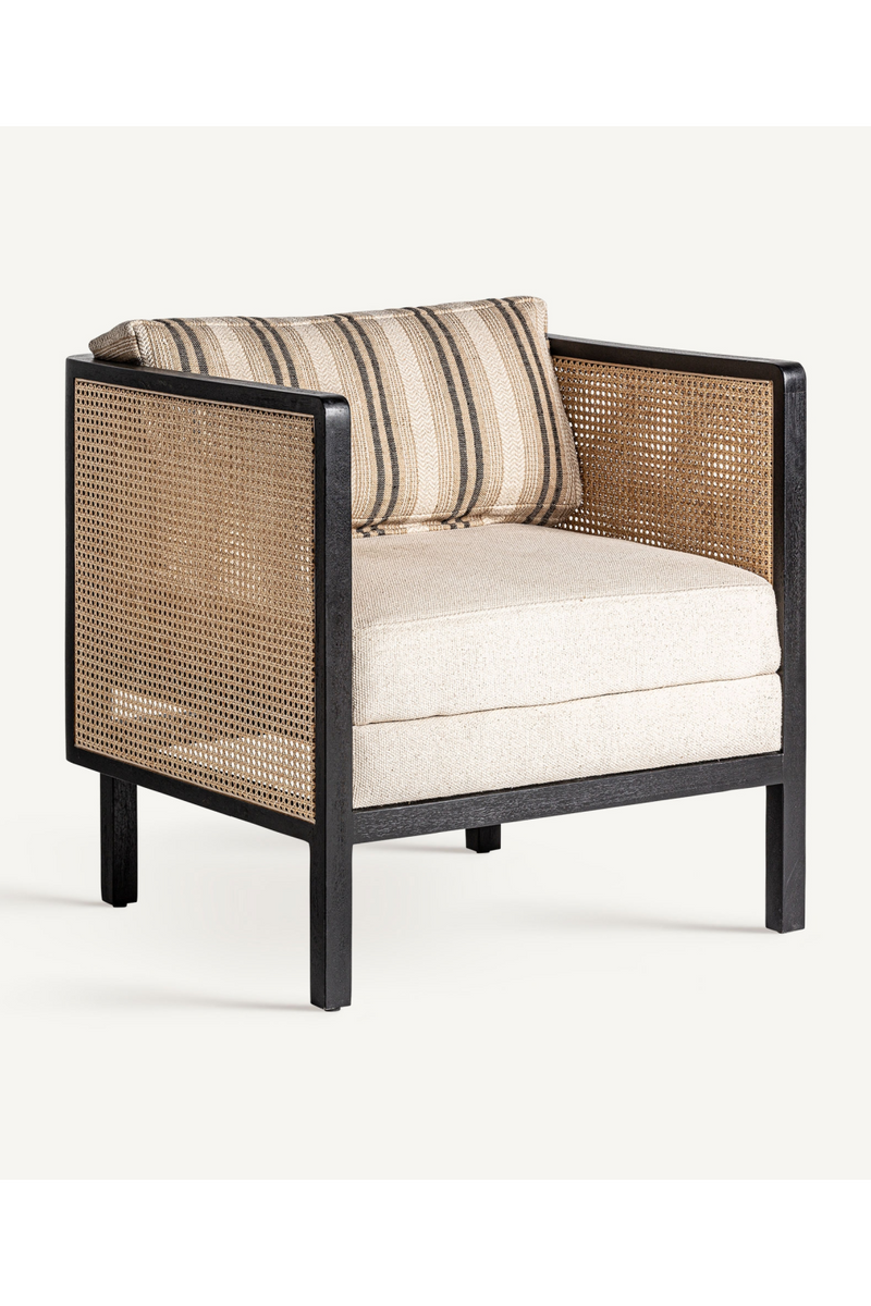 Beige Striped Rattan Accent Chair | Vical Home Nuk | Oroatrade.com