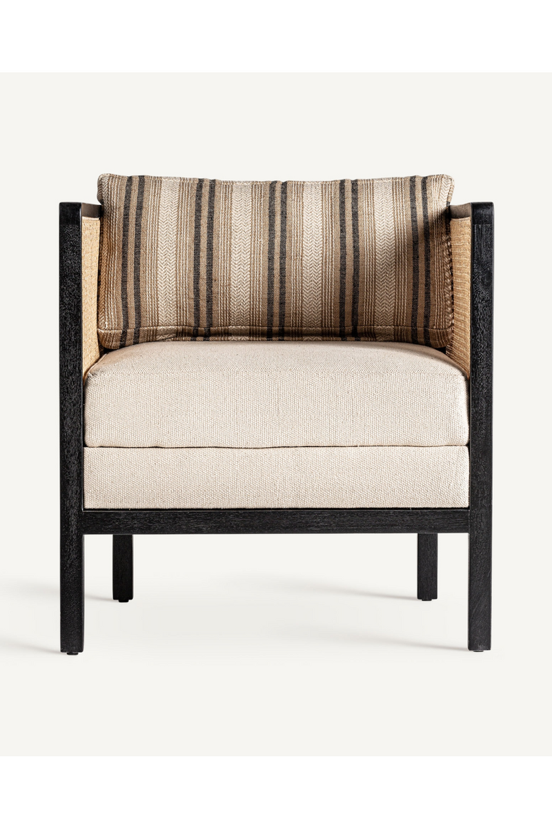 Beige Striped Rattan Accent Chair | Vical Home Nuk | Oroatrade.com