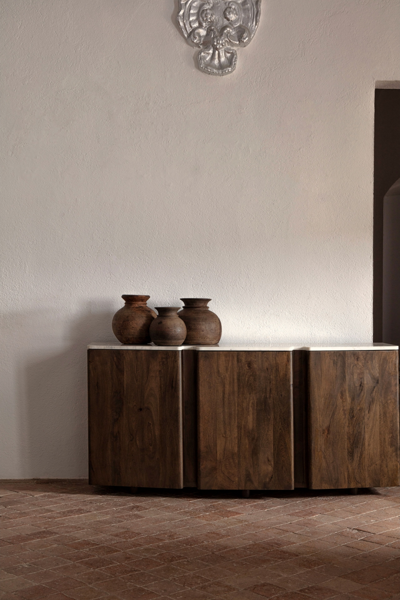 Marble Top Rustic Sideboard | Vical Home Konz | Woodfurniture.com