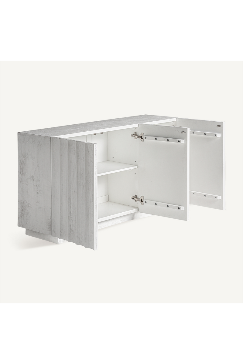 White Cement 3-Door Sideboard | Vical Home Mulcey | Woodfurniture.com