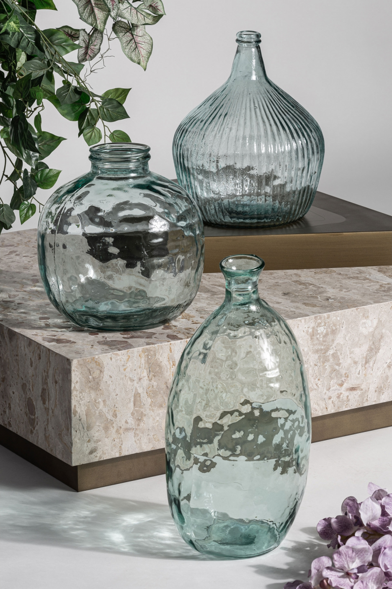 Ridged Glass Vase | Vical Home Sumaya | Woodfurniture.com