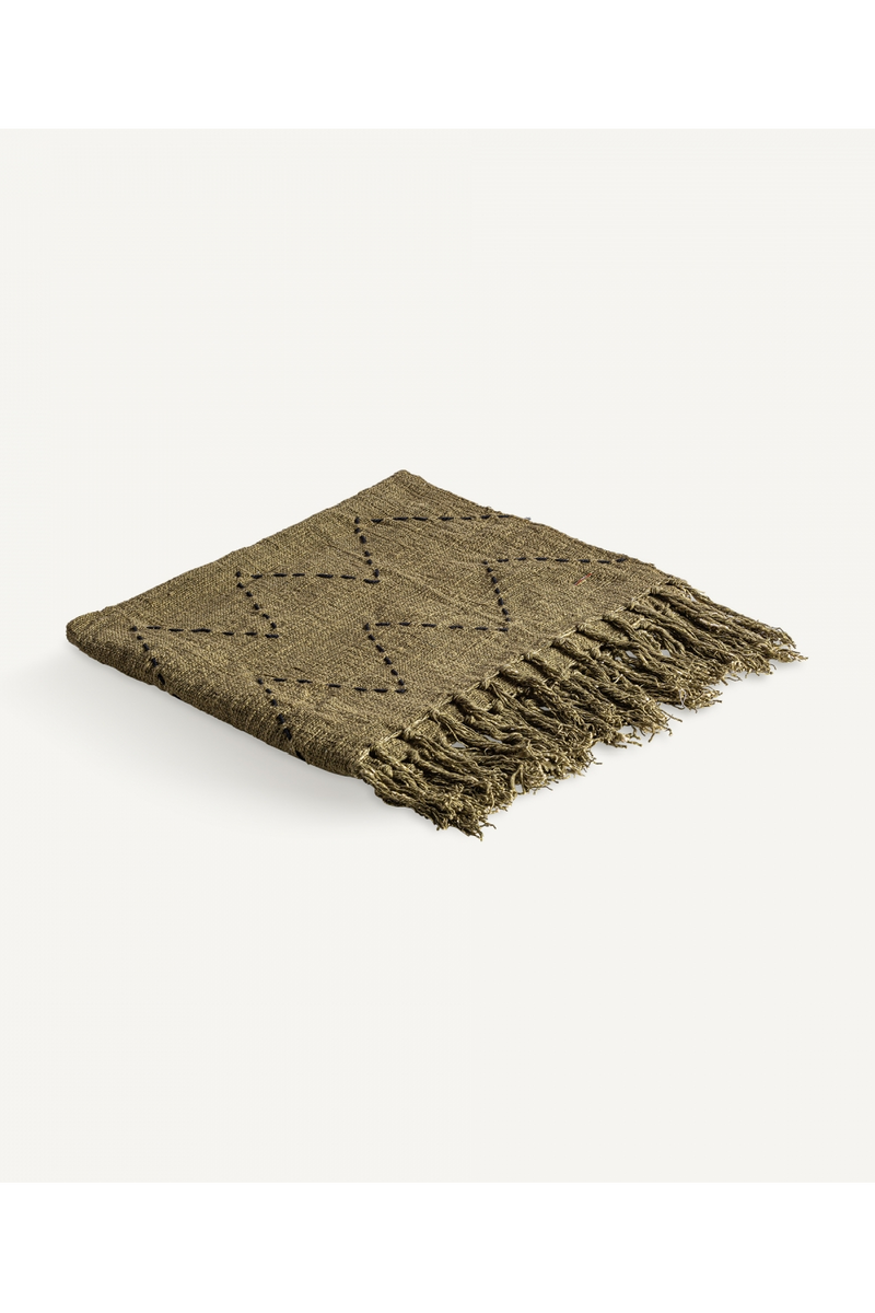 Brown Cotton Throw Blanket | Vical Home Clancy | Woodfurniture.com