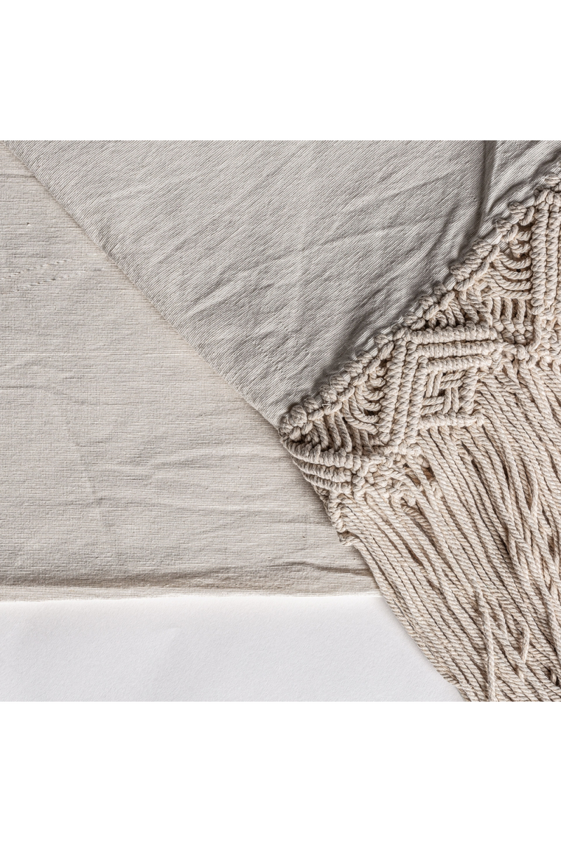 White Cotton Throw Blanket | Vical Home Clancy | Woodfurniture.com