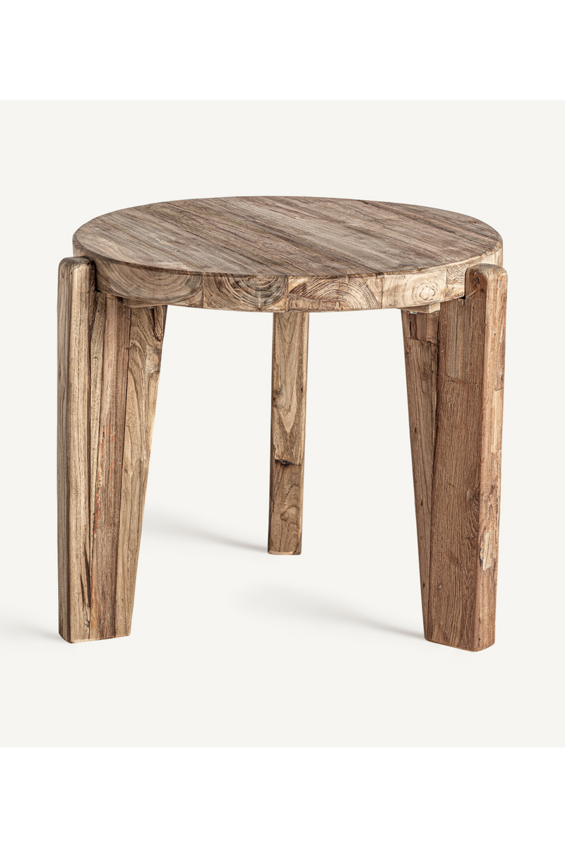 Natural Teak Round Side Table | Vical Home Lux