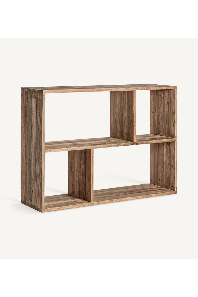 Natural Teak Minimalist Bookshelf | Vical Home Lux | Oroatrade.com