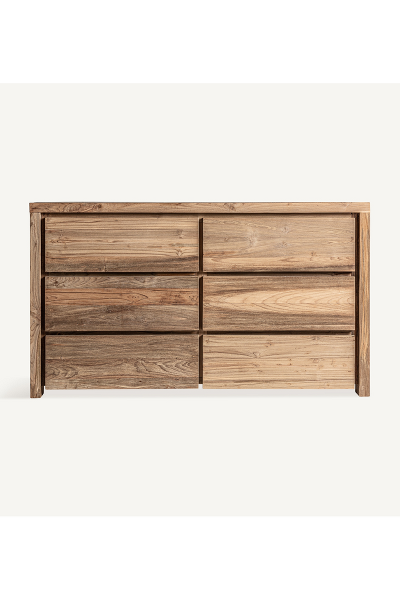 Natural Teak 6-Drawer Chest | Vical Home Lux  | Woodfurniture.com