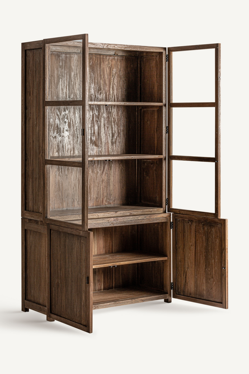 Rustic Teak 2-Door Display Cabinet | Vical Home Nysted | Oroatrade.com