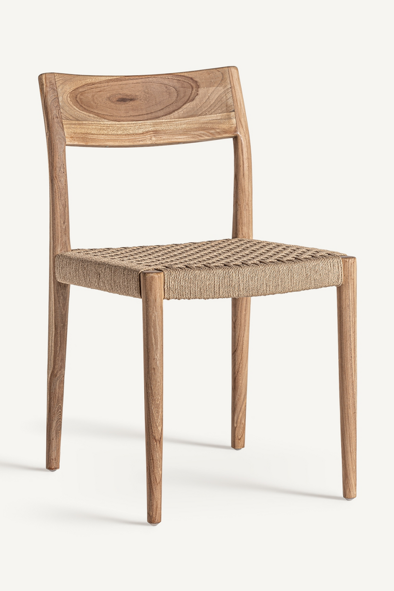 Natural Fiber Dining Chair (2) | Vical Home Caen | Woodfurniture.com