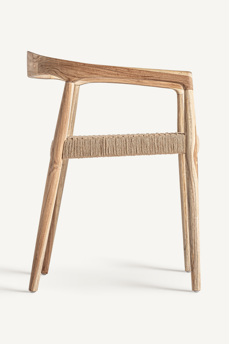 Natural Fiber Seat Armchair | Vical Home Caen | Woodfurniture.com