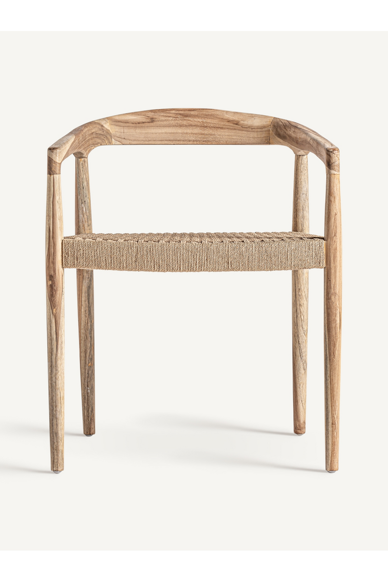 Natural Fiber Seat Armchair | Vical Home Caen | Woodfurniture.com