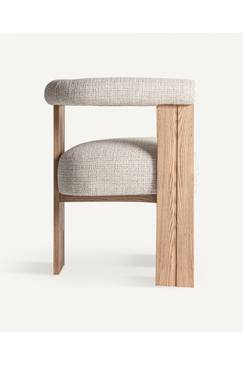 Natural Oak Curved Accent Chair | Vical Home Ustka | Woodfurniture.com