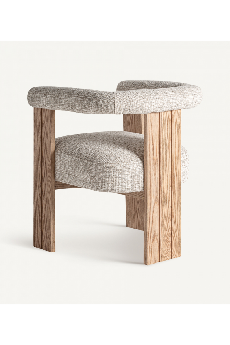 Natural Oak Curved Accent Chair | Vical Home Ustka | Woodfurniture.com