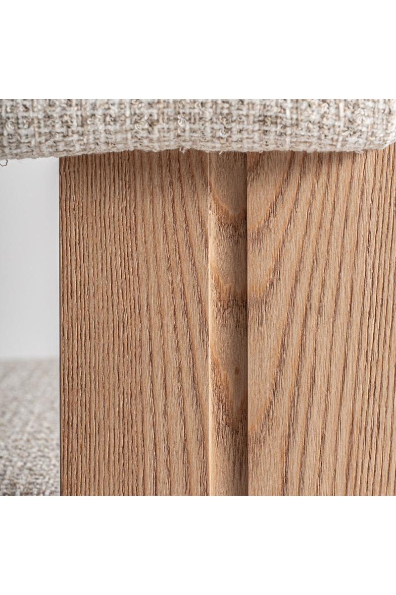 Natural Oak Curved Accent Chair | Vical Home Ustka | Woodfurniture.com