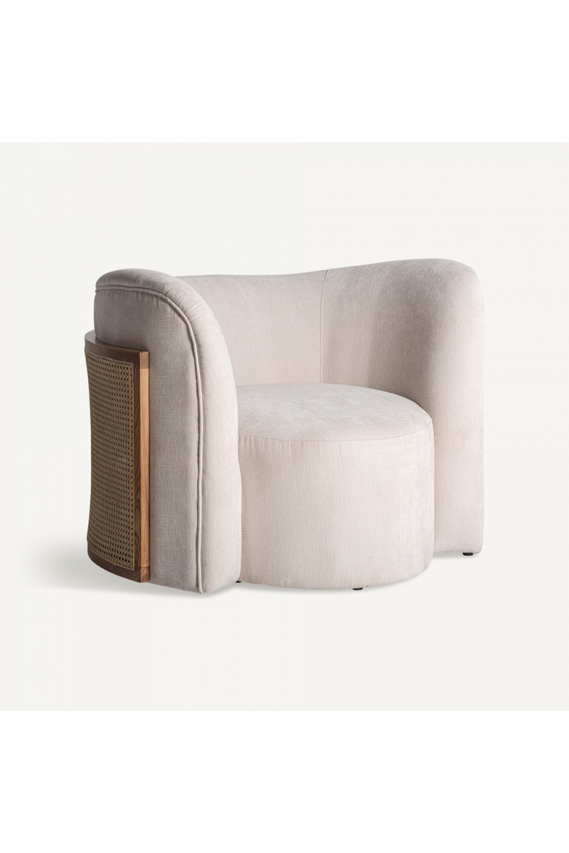 Rattan White Upholstered Armchair | Vical Home Nyul | Woodfurniture.com