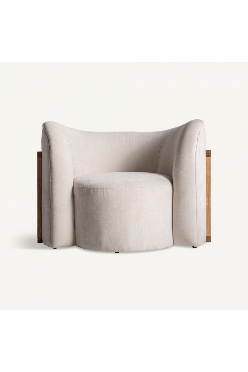 Rattan White Upholstered Armchair | Vical Home Nyul | Woodfurniture.com