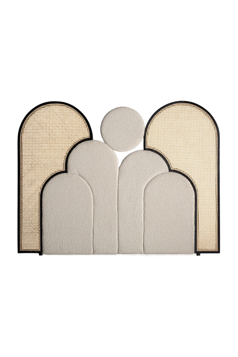 Bouclé and Rattan Headboard | Vical Home Prati | Woodfurniture.com