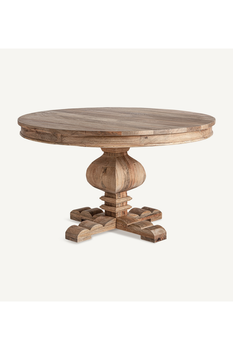 Natural Wooden Monopod Dining Table | Vical Home Kehrig | Woodfurniture.com