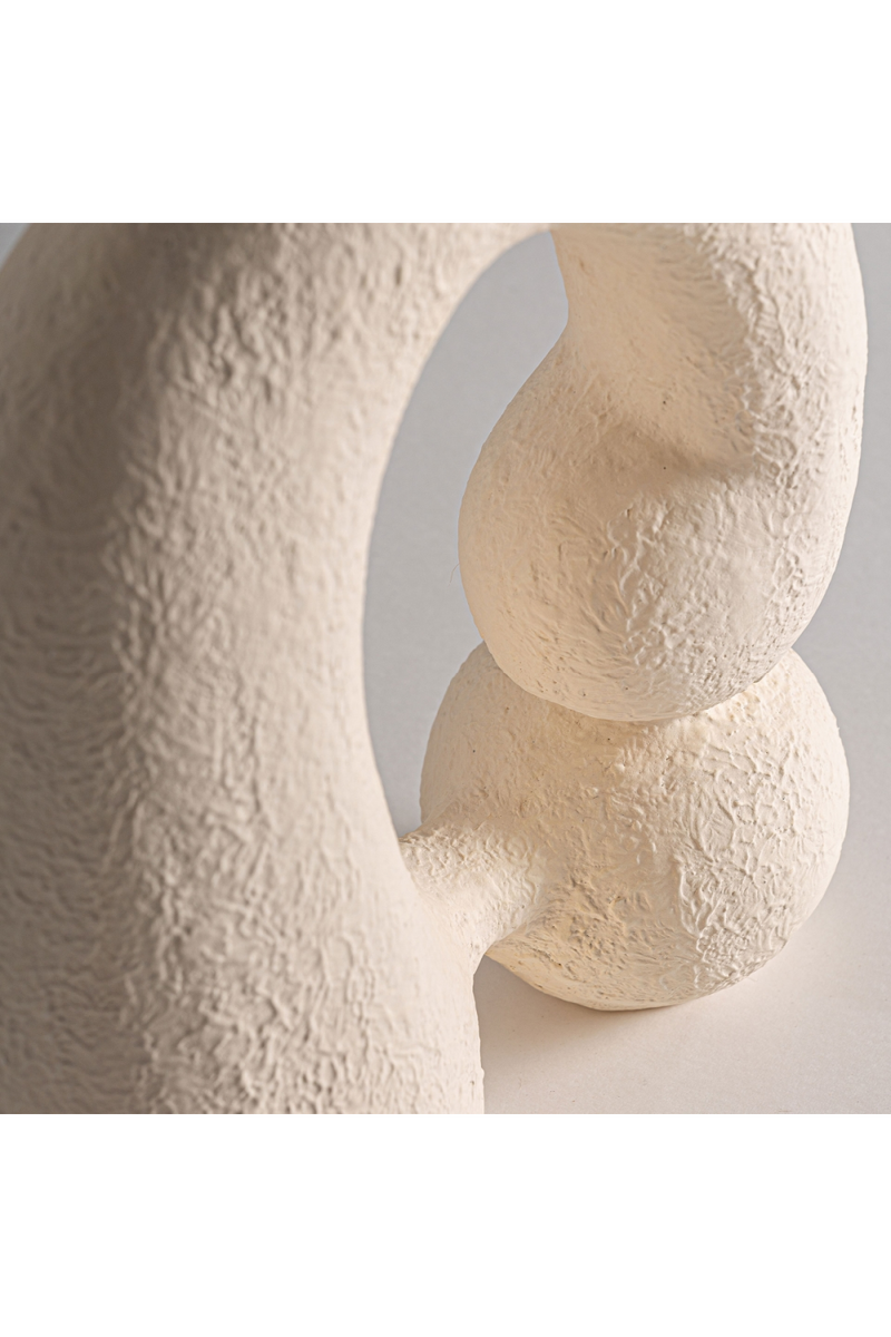 White Terracotta Sculptural Vase | Vical Home Turiff | Woodfurniture.com