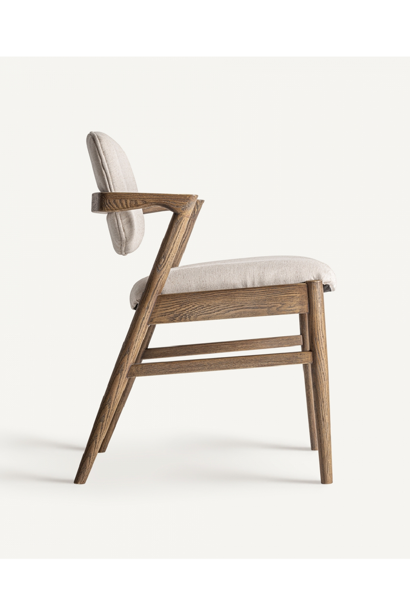 Ash Wood Beige Accent Chair | Vical Home Polch | Woodfurniture.com