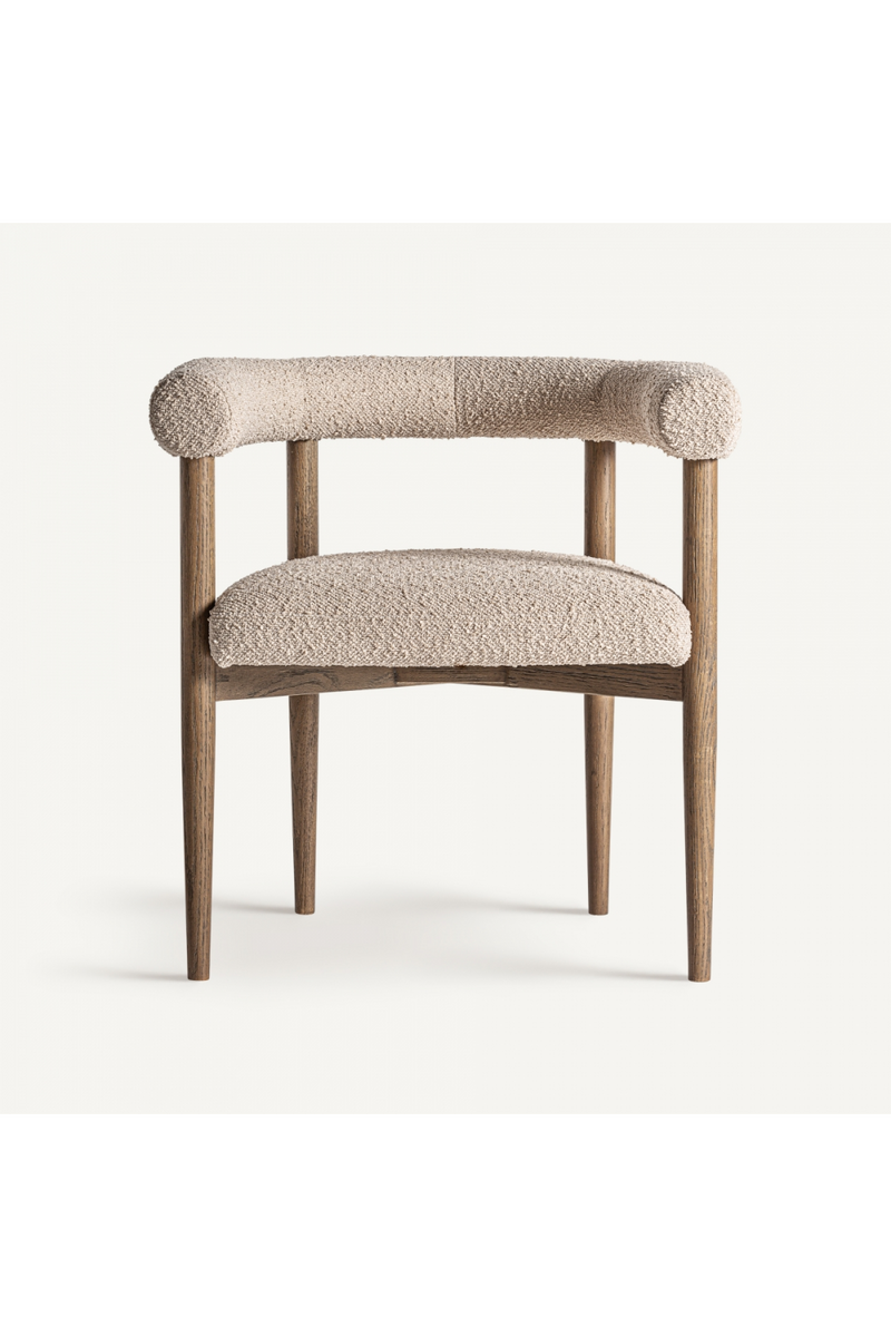 Ash Framed Curve Accent Chair | Vical Home Bullay | Woodfurniture.com