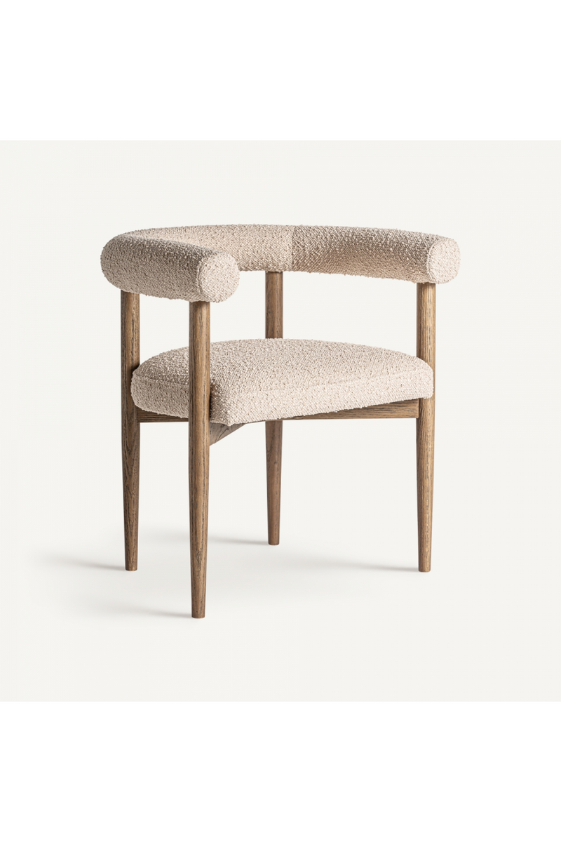 Ash Framed Curve Accent Chair | Vical Home Bullay | Woodfurniture.com