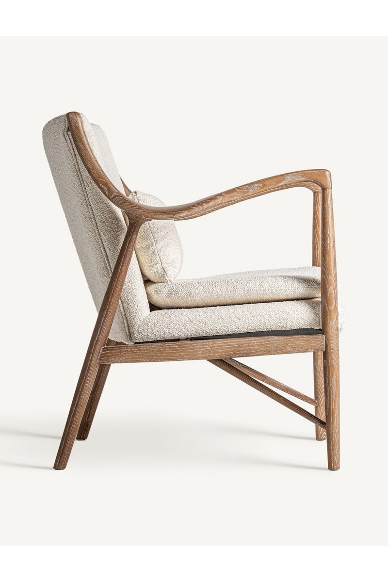 Ash Framed Bouclé Armchair | Vical Home Morbach | Woodfurniture.com