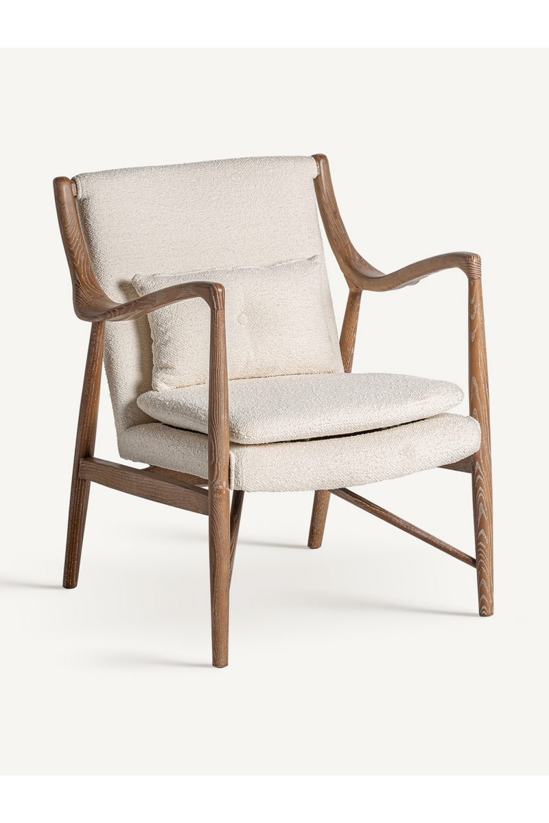 Ash Framed Bouclé Armchair | Vical Home Morbach | Woodfurniture.com