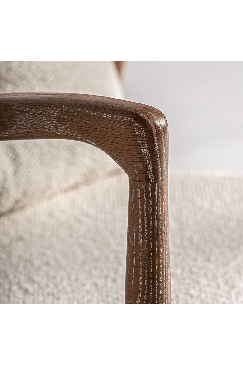 Ash Framed Bouclé Armchair | Vical Home Morbach | Woodfurniture.com