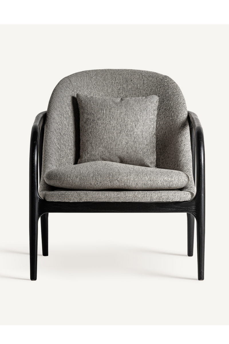 Gray Upholstered Lounge Armchair | Vical Home Thalfang | Woodfurniture.com