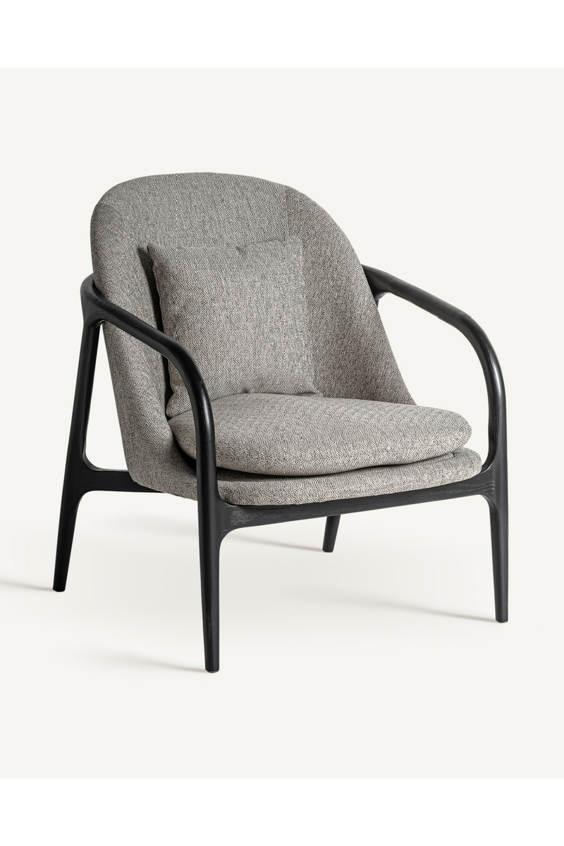 Gray Upholstered Lounge Armchair | Vical Home Thalfang | Woodfurniture.com