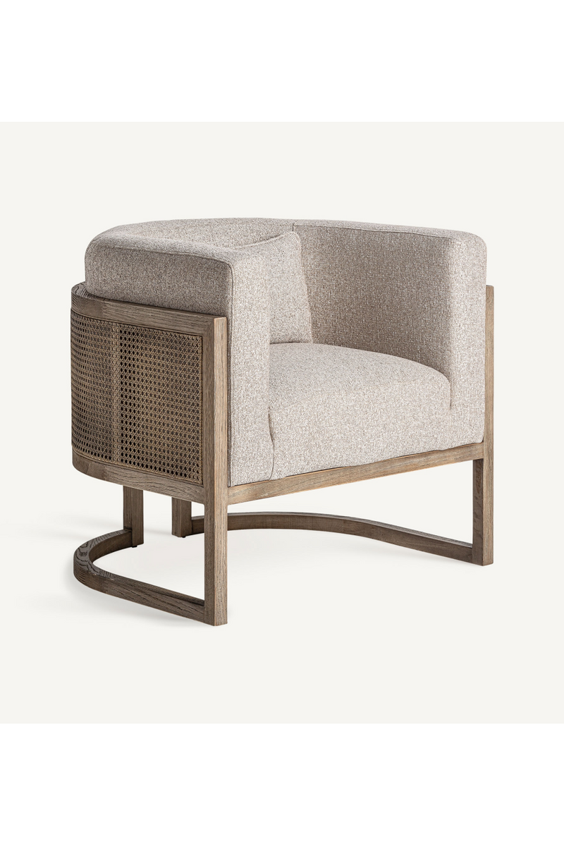 Rattan Curved Padded Armchair | Vical Home Leiwen | Woodfurniture.com