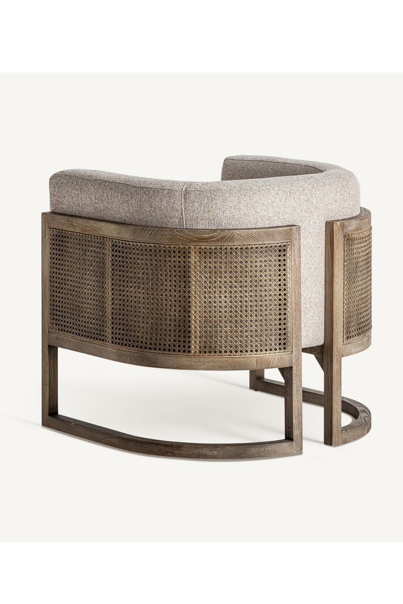 Rattan Curved Padded Armchair | Vical Home Leiwen | Woodfurniture.com