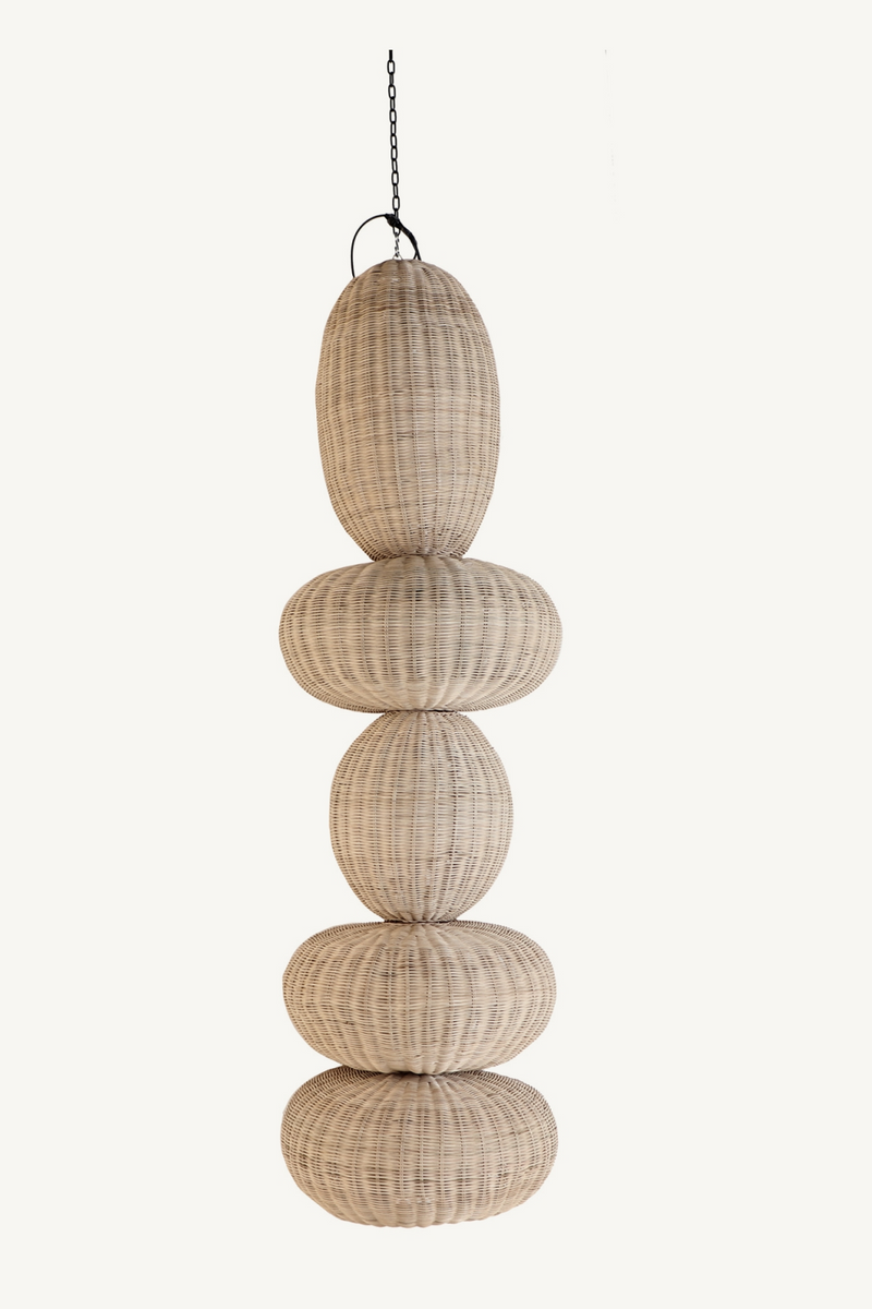 Oval Rattan Hanging Lamp M | Vical Home Tekax | Woodfurniture.com