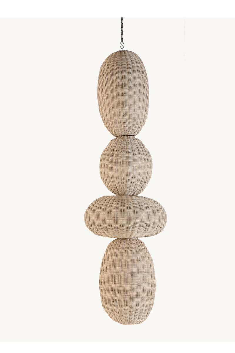 Oval Rattan Hanging Lamp M | Vical Home Tekax | Woodfurniture.com