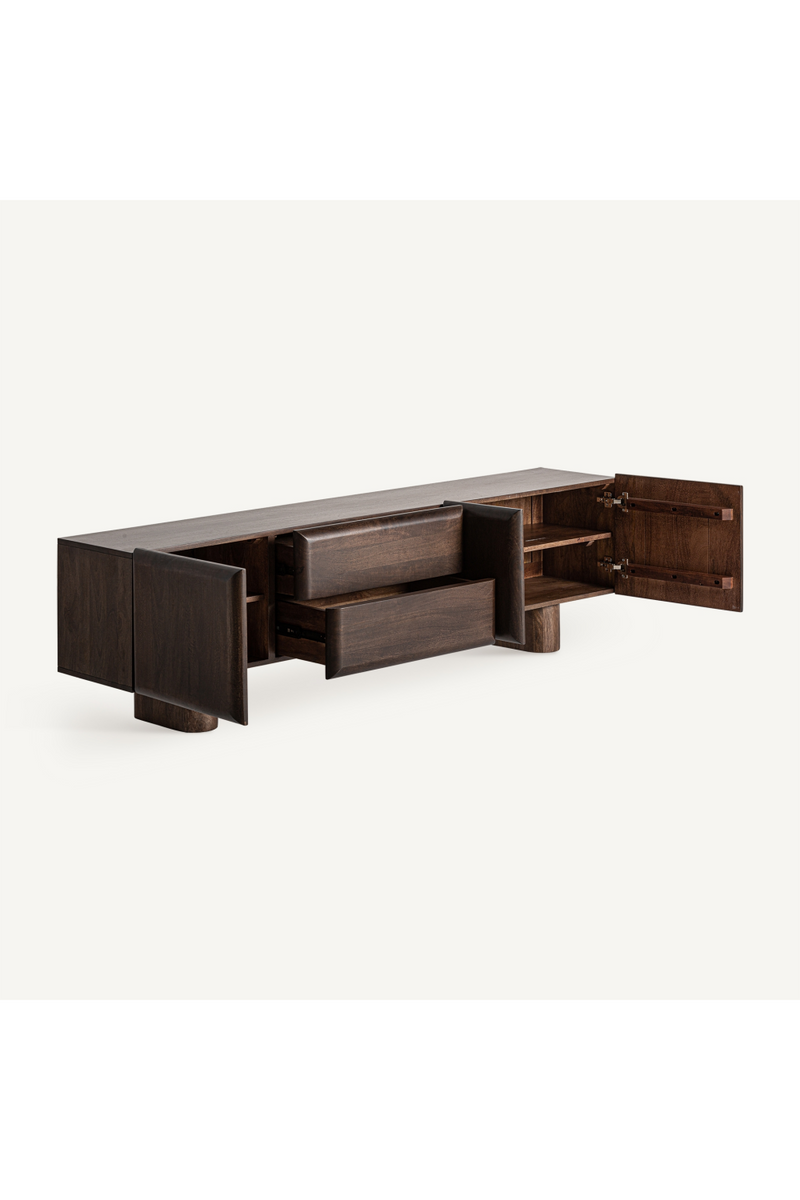 Mango Wood 3-Door Media Unit | Vical Home Craigh | Woodfurniture.com