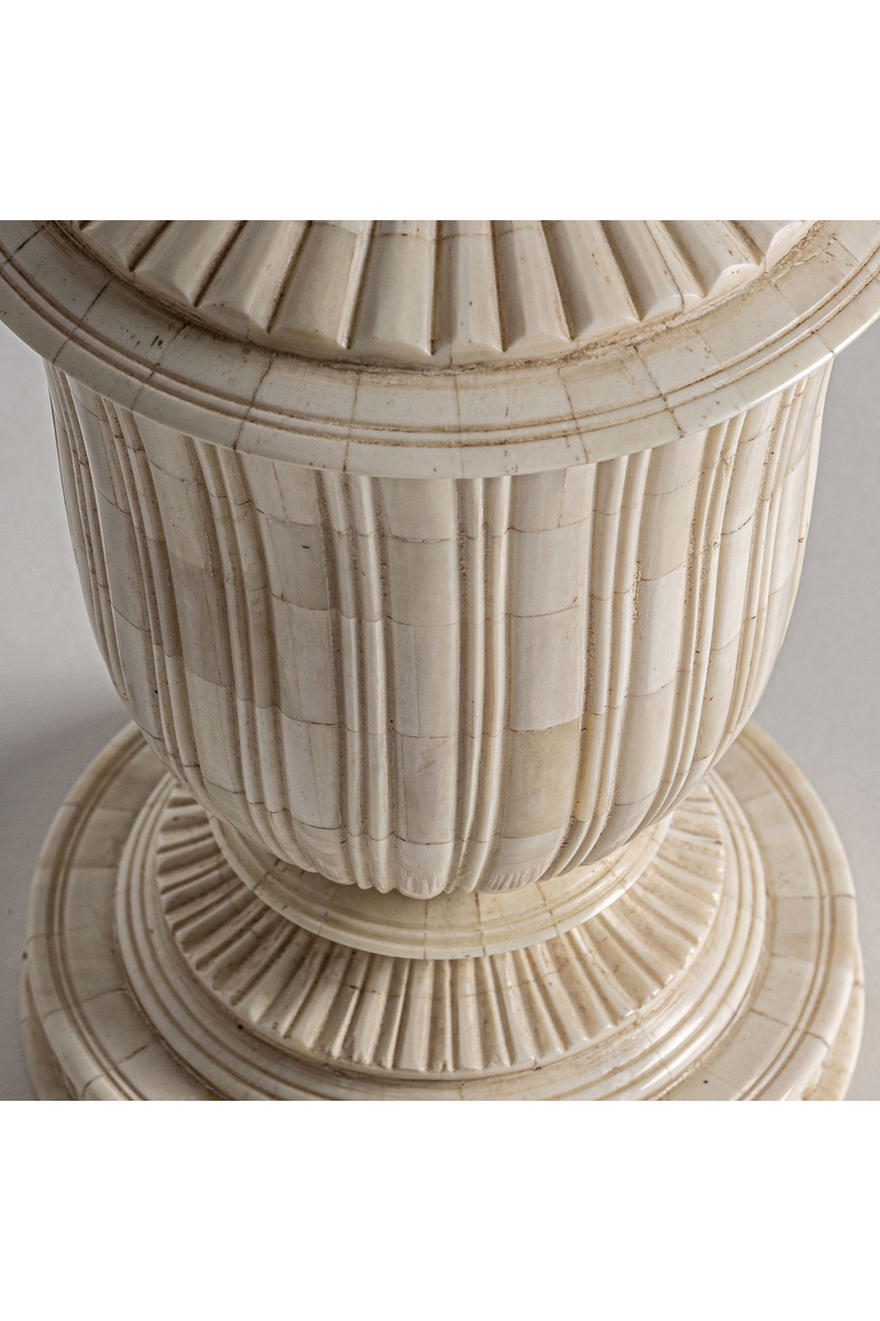 Ivory Colored Lidded Vase | Vical Home Jarek | Woodfurniture.com