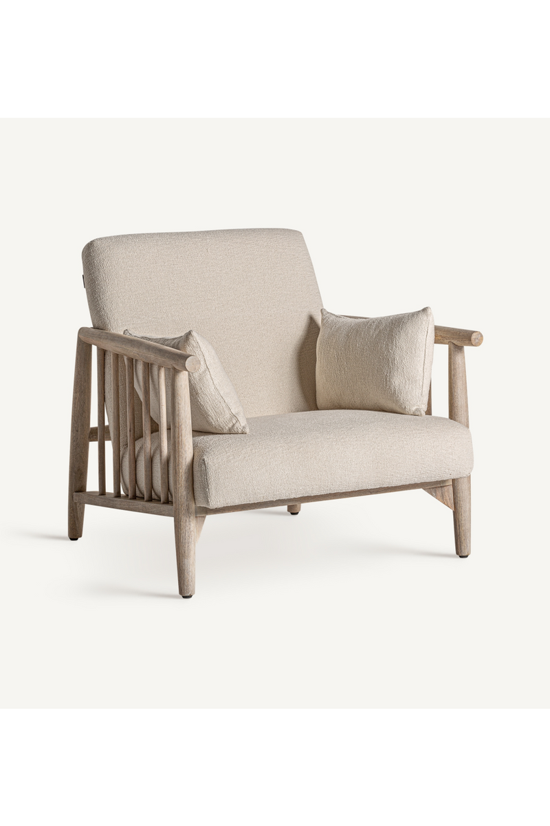 White Cotton Armchair | Vical Home Grebin | Woodfurniture.com